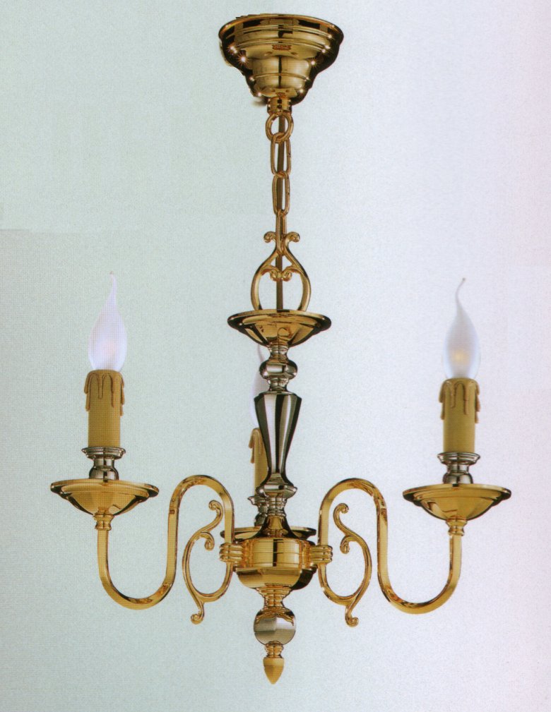 Люстра Bejorama art.16253, производство Испания; Высота:42 ;Диаметр:46 ;Глубина: ; Количество ламп: 3;  Максимальная мощность лампы: 40 Вт.; Цвет: золото - никель;  Цена: ; 