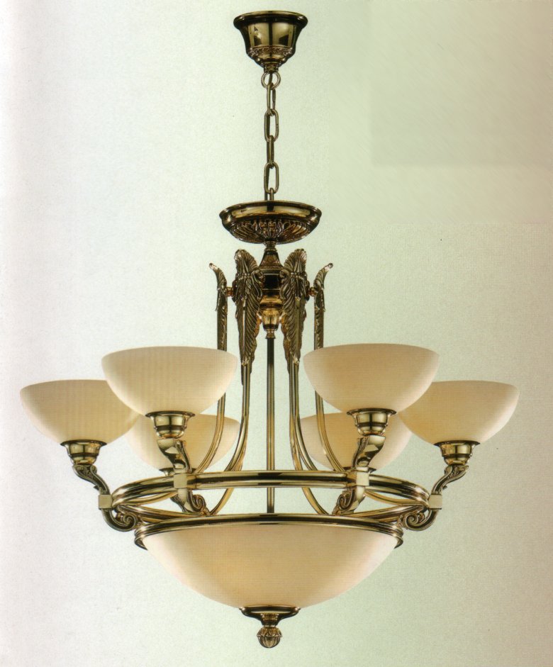 Люстра Bejorama art.20556, производство Испания; Высота:68 ;Диаметр:78 ;Глубина: ; Количество ламп: 6+5; Максимальная мощность лампы: 60 Вт. ; Цвет: кожа, золото, белая патина;  Цена: ; Люстра Bejorama art.20545, производство Испания;