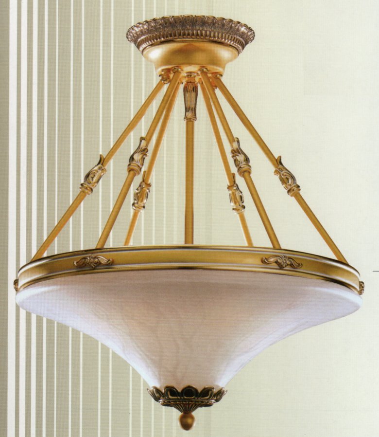 Люстра Bejorama art.206548, производство Испания; Высота:54 ;Диаметр:48 ;Глубина: ; Количество ламп:5 ; Максимальная мощность лампы:60 Вт. ; Цвет: кожа, матовое золото;  Цена: ;  