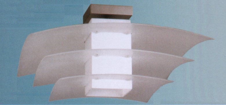 Люстра Iberlamp art.068_33_87-01, производство Испания; Высота:23 ; Диаметр:42,5; Глубина: ; Количество ламп:1хЕ-27галоген ; Максимальная мощность лампы:150 Вт.;  Стекло: белое матовое; Металл:хром + матовый никель ; 