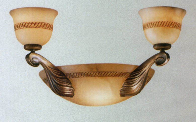 Бра Possoni art.2500a2+1, производство Италия; Высота:25;Диаметр:60 ;Глубина:22 ; Количество ламп: 3; Максимальная мощность лампы:40 Вт.; Цвет: бронза, тено – красная медь;  Цена: ; 