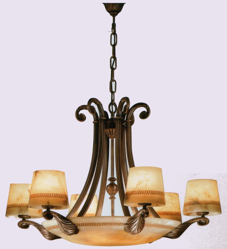 Люстра Possoni art.25056+6, производство Италия; Высота:63;Диаметр:94 ;Глубина: ; Количество ламп: 12; Максимальная мощность лампы:40 Вт.; Цвет: бронза, тено – красная медь;  Цена: ; 