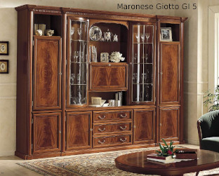 Итальянская классическая мебельная стенка Giotto Maronese композиция GI5