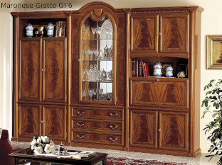Итальянская классическая мебельная стенка Giotto Maronese композиция GI6