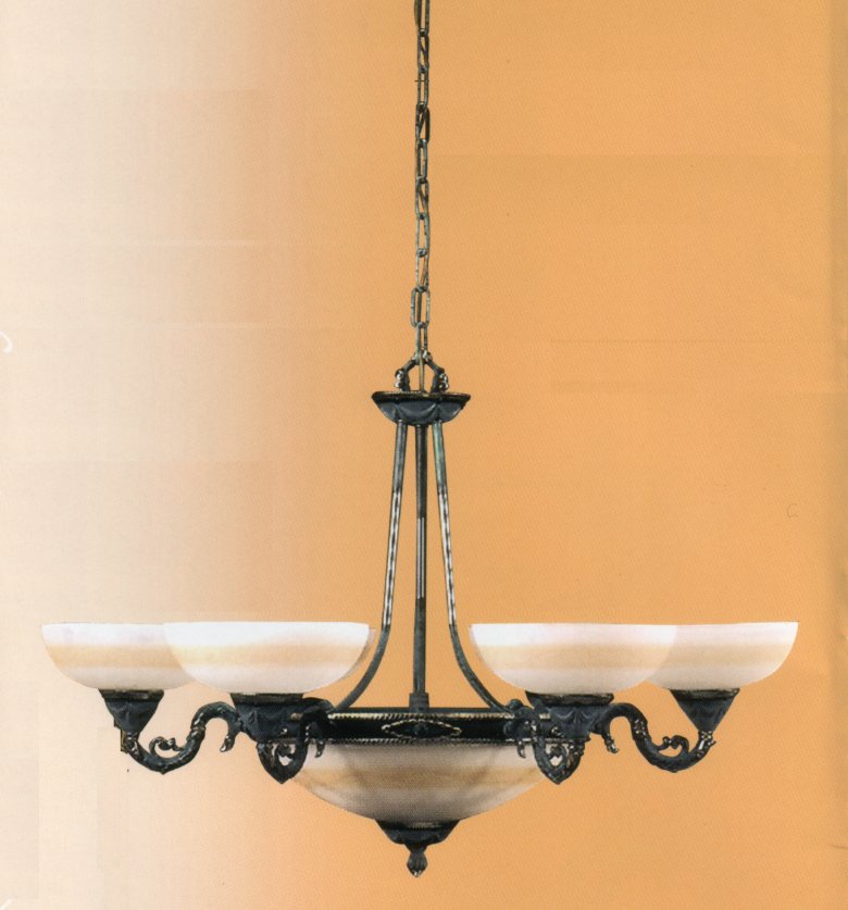 Люстра Vidrios Granada art.2000_6+2, производство Испания; Высота:50 ;Диаметр:80;Глубина: ; Количество ламп:6хЕ27 ; Максимальная мощность лампы:60 Вт.;+ 2хЕ14 -40Вт.   Цена: ; 