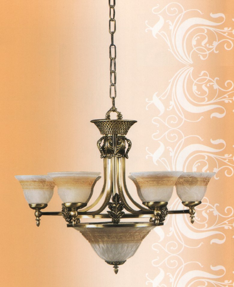 Люстра Vidrios Granada art.7038_6+2_3+2, производство Испания; Высота:57 ;Диаметр:65;Глубина: ; Количество ламп:6хЕ27 ; Максимальная мощность лампы:60 Вт. + 2xE14 - 40Вт.;   Цена: ; 