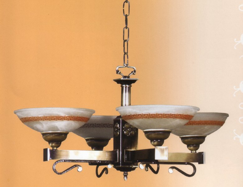 Люстра Vidrios Granada art.7163_4, производство Испания; Высота:37 ;Диаметр:71;Глубина: ; Количество ламп:4хЕ27 ; Максимальная мощность лампы:60 Вт.;   Цена: ; 